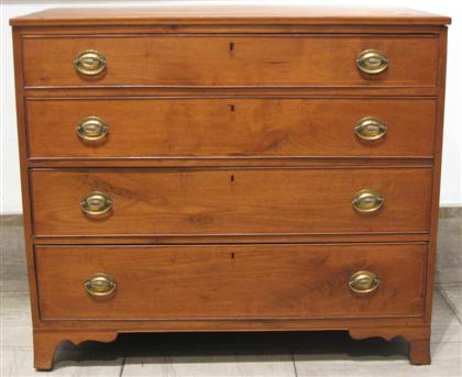 Appraisal: Federal inlaid walnut chest of drawers ca H in W