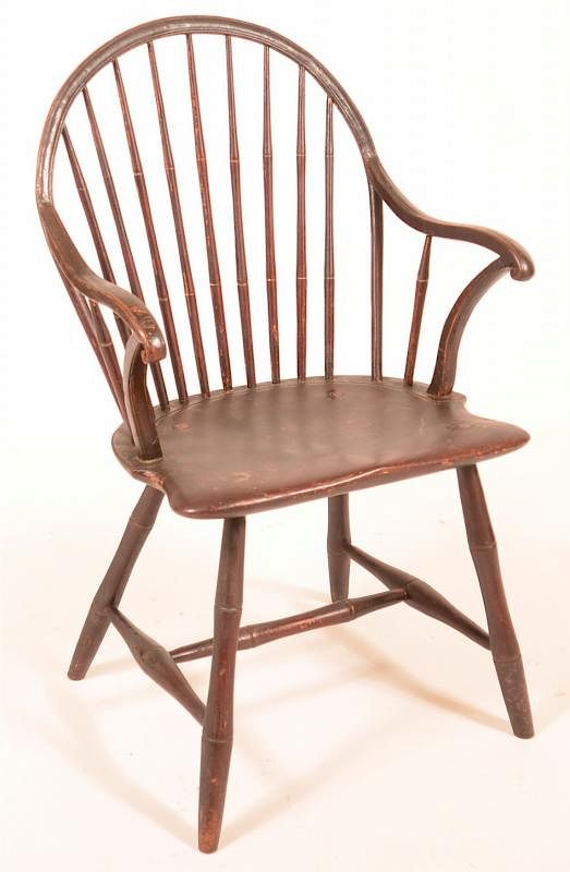 Appraisal: Philadelphia Windsor Bow Back Armchair Philadelphia Windsor Bow Back Armchair