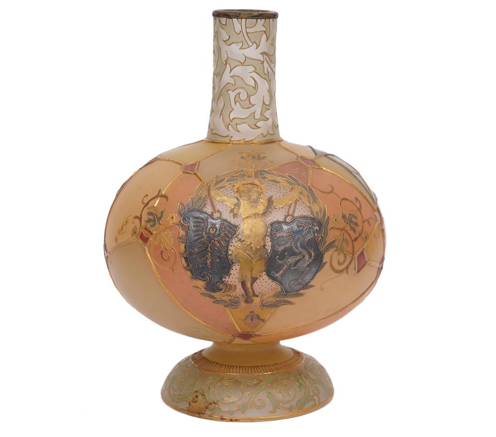 Appraisal: ROYAL FLEMISH VASE BY MT WASHINGTON GLASSRoyal Flemish vase by