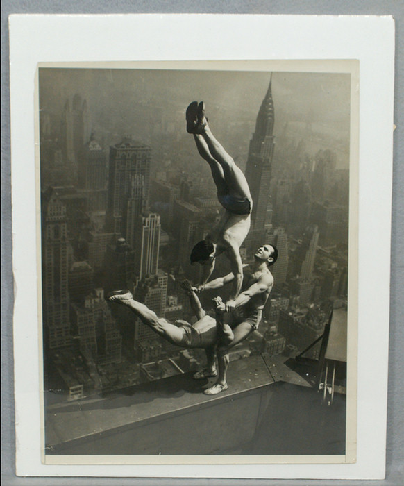 Appraisal: American th c b w photograph Acrobats On The Empire