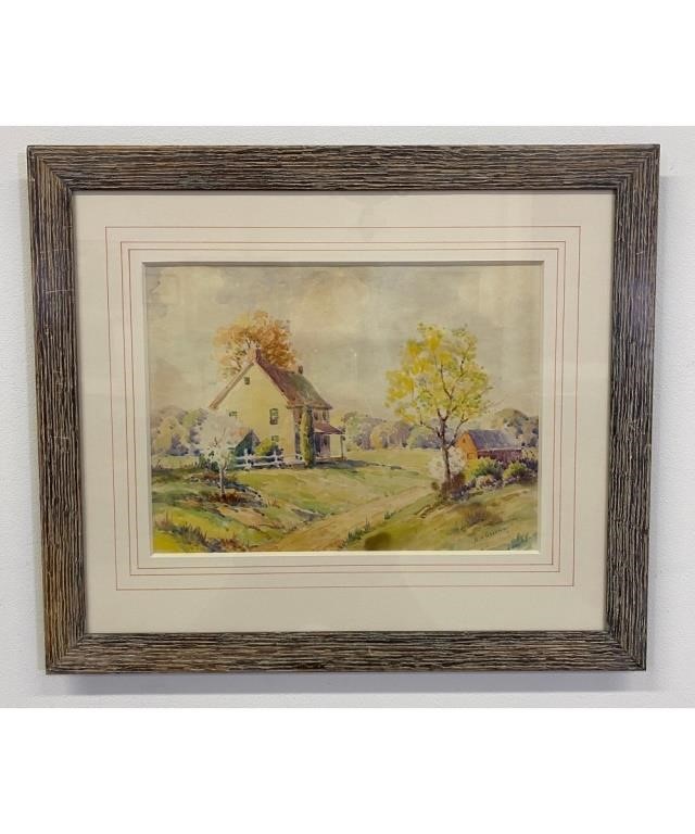 Appraisal: Albert Van Nesse Greene - Pennsylvania framed and matted watercolor