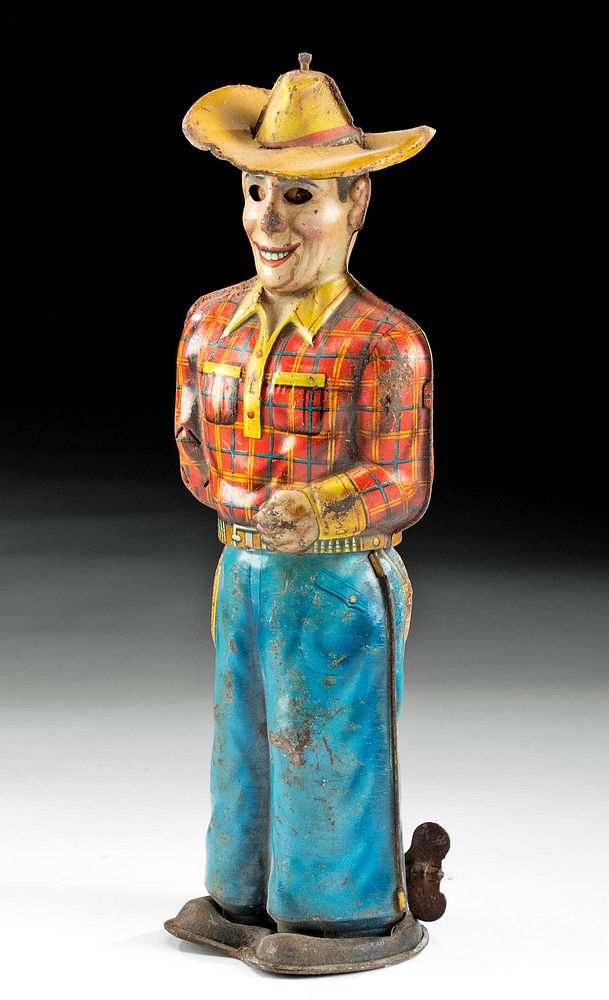 Appraisal: Early th C German Tin Cowboy Windup Toy - Technofix