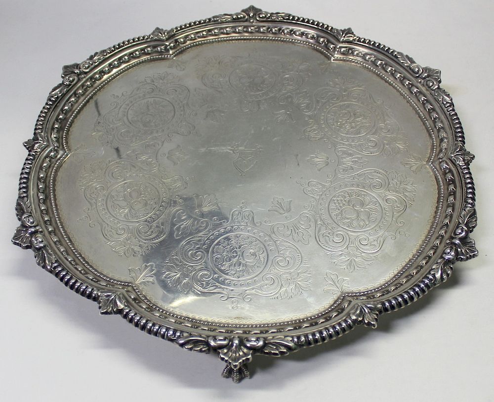 Appraisal: SILVER Late th C English Silver Salver Late th century