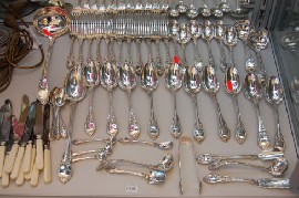 Appraisal: TH CENTURY LARGE EP FLATWARE SERVICE FOR SIX