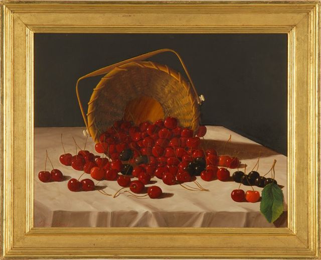 Appraisal: JEROME HOWESAmerican ContemporaryStill life with cherries in a Nantucket basket