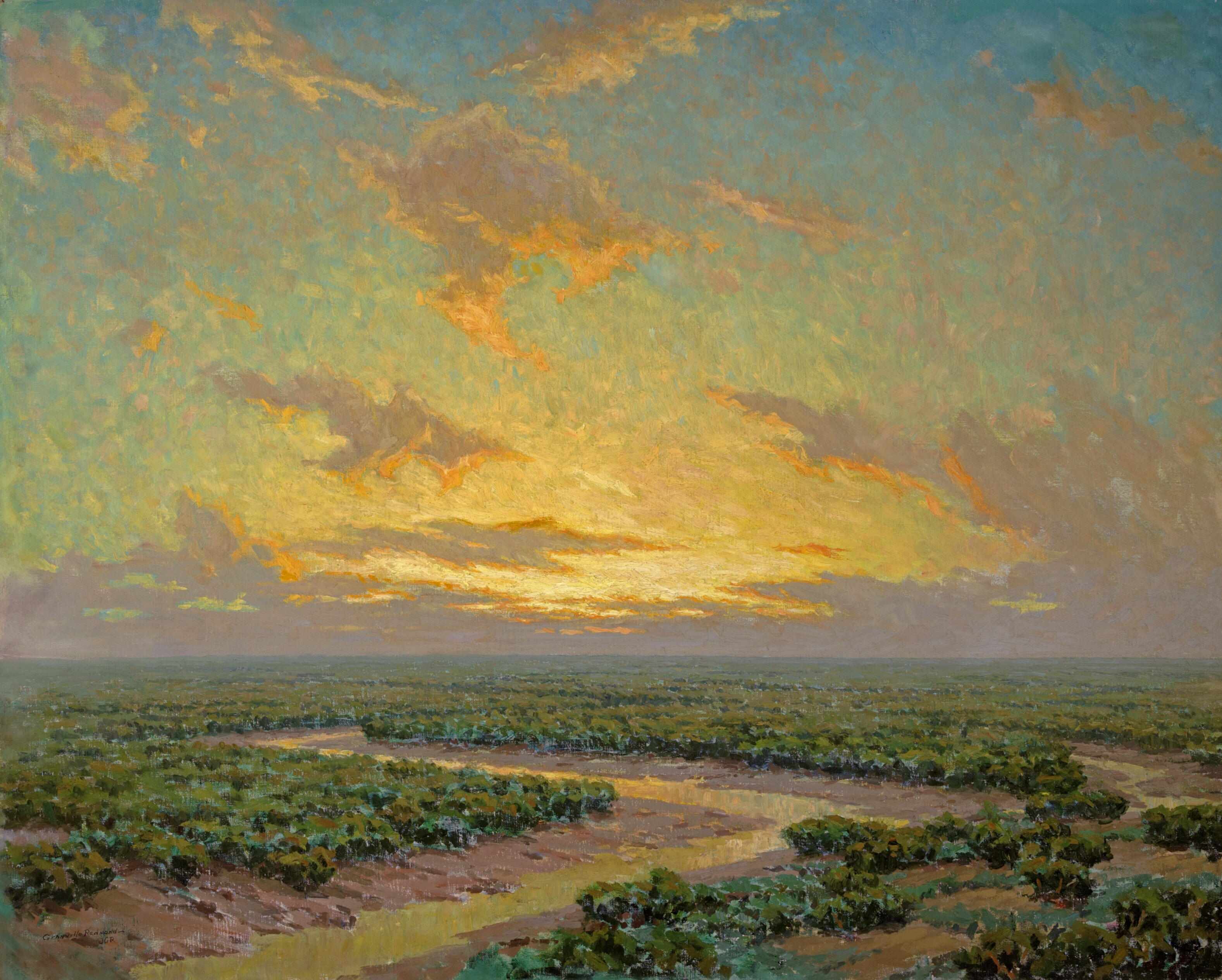 Appraisal: Granville Redmond American - Marsh under golden skies signed 'Granville