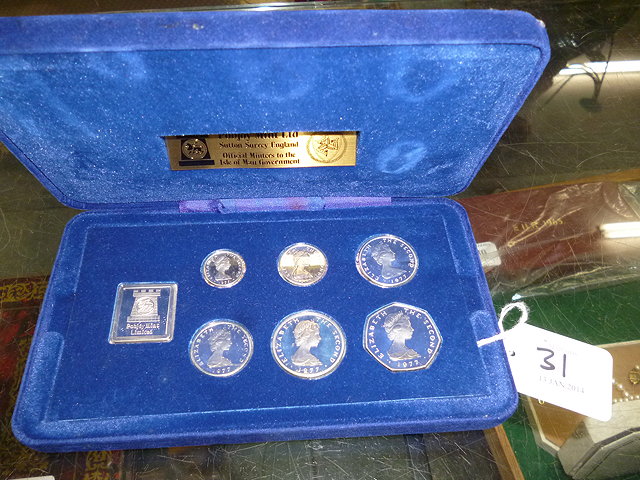 Appraisal: A POBJOY MINT SOLID SILVER PROOF COIN SET consisting of