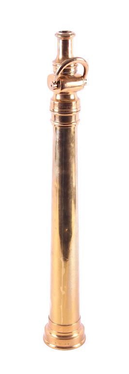 Appraisal: C Callahan Co Brass Fireman's Nozzle For your bidding pleasure