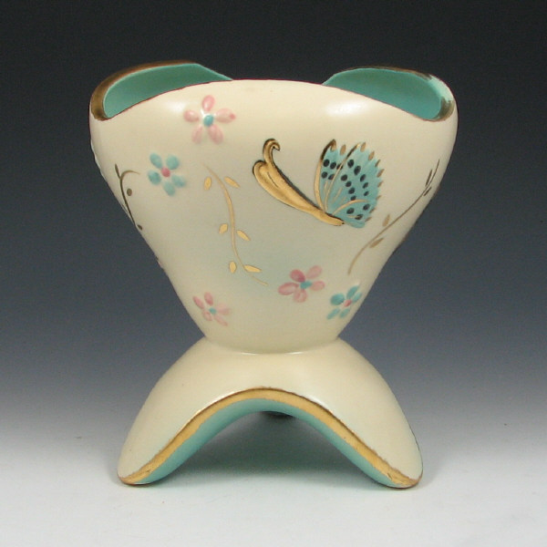 Appraisal: Hull Butterfly B Vase w Gold - Mint Butterfly vase