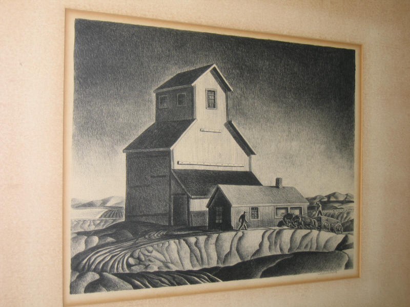 Appraisal: DALE NICHOLS AMERICAN - GRAIN ELEVATOR lithograph pencil signed lower