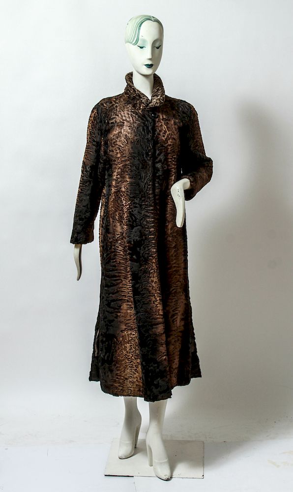 Appraisal: Ladies' Vintage Persian Lamb Fur Full Length Coat Ladies' vintage