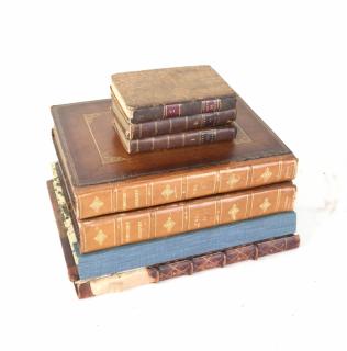 Appraisal: Group of Leather Bound Books Seven leather bound books including