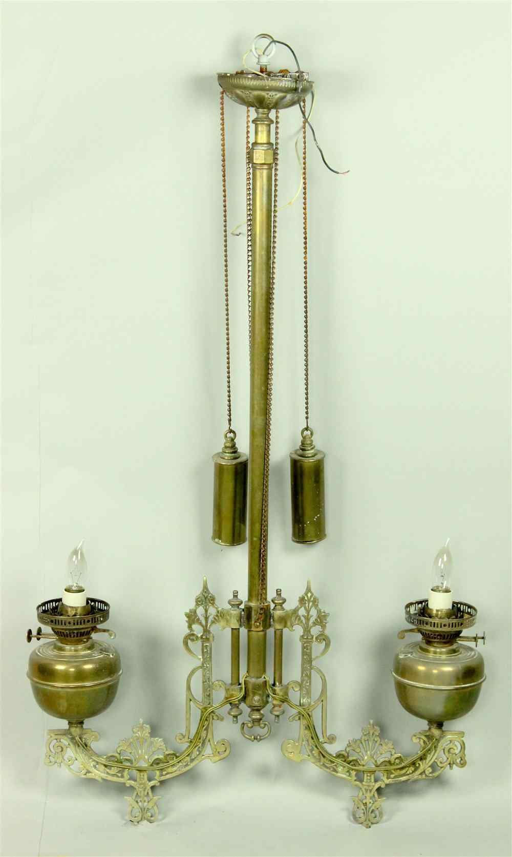 Appraisal: FRENCH ARGAND TYPE CHANDELIER Probably late th century now converted