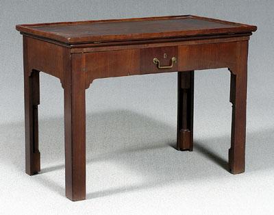 Appraisal: Chippendale architect's table mahogany throughout with mahogany and oak secondary