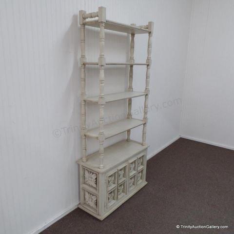 Appraisal: Vintage Shabby Chic Display Bookshelf Unit Estate storage barn and