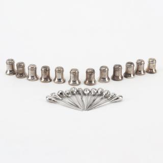 Appraisal: Grouping of Twenty Four Sterling Silver Tableware Grouping of Twenty