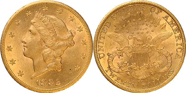 Appraisal: -CC Very scarce with a mere struck at the Carson