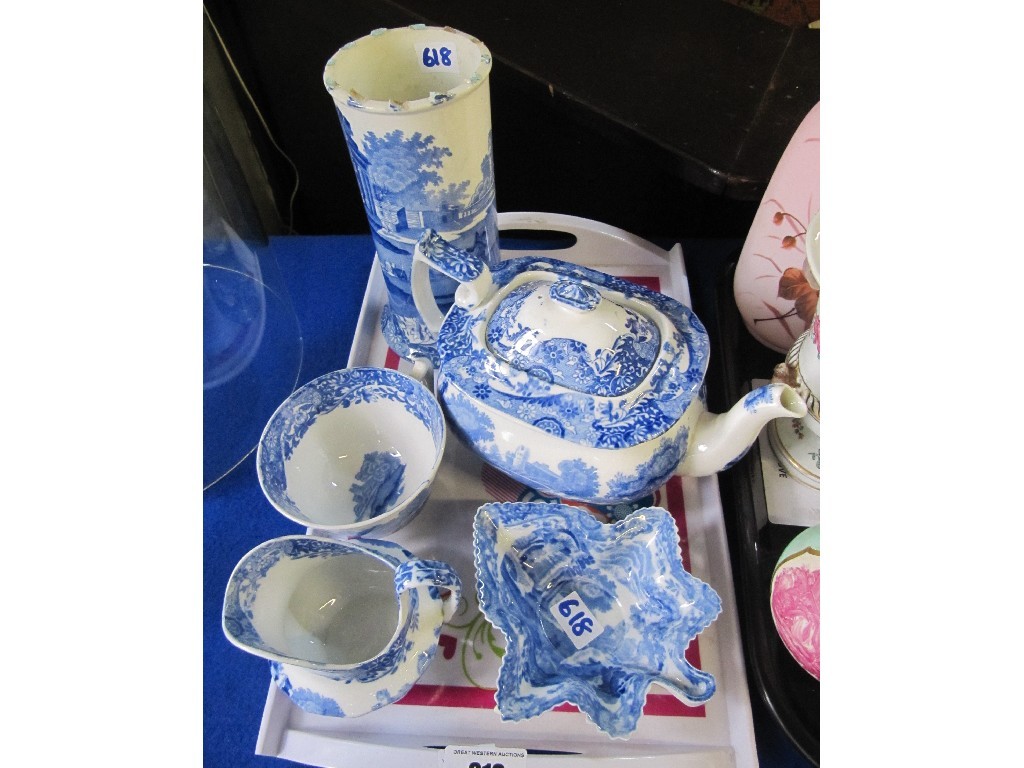 Appraisal: Five pieces of Spode 'Italian' to include teapot milk jug