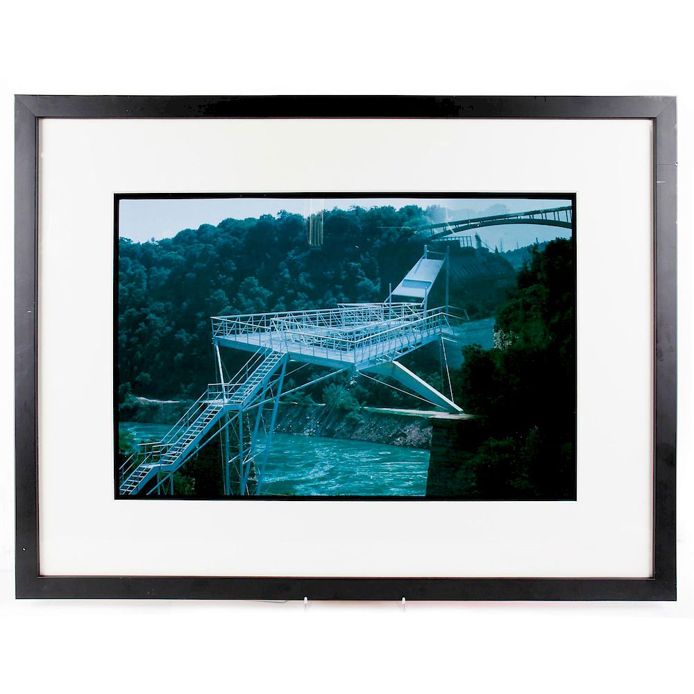 Appraisal: OWEN MORRELL PHOTOGRAPH BRIDGES Bridges over river Framed double matted