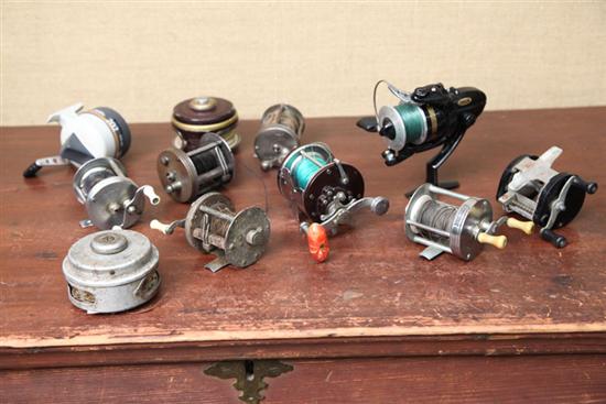 Appraisal: GROUP OF ELEVEN FISHING REELS Two Shakespear Automatic Fly Seven