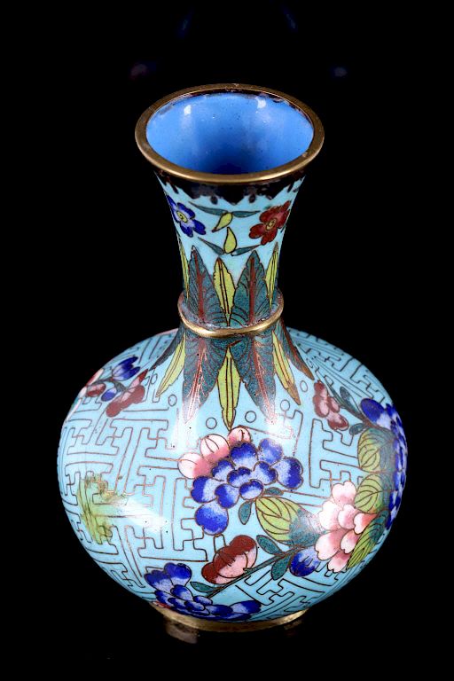 Appraisal: Chinese Cloisonne Over Bronze Enamel Vase Included in this lot