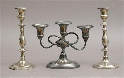 Appraisal: Pair of Ellmore Silver Co Sterling Silver Baluster-Form Candlesticks Weighted