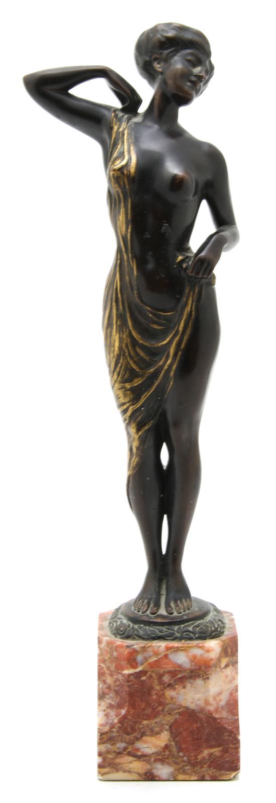 Appraisal: Bronze Figure of a Maiden After Garnier depicted in a