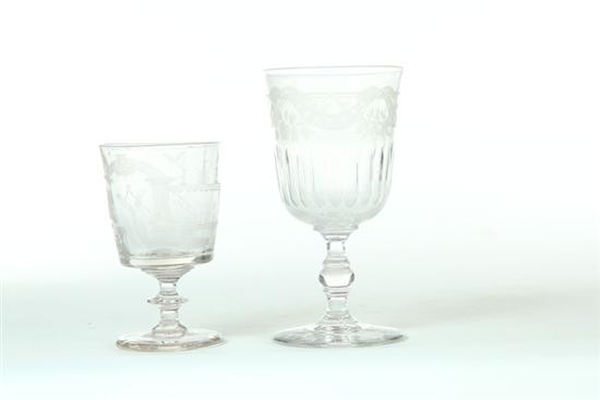 Appraisal: TWO ENGRAVED GOBLETS ONE MASONIC American st half- th century