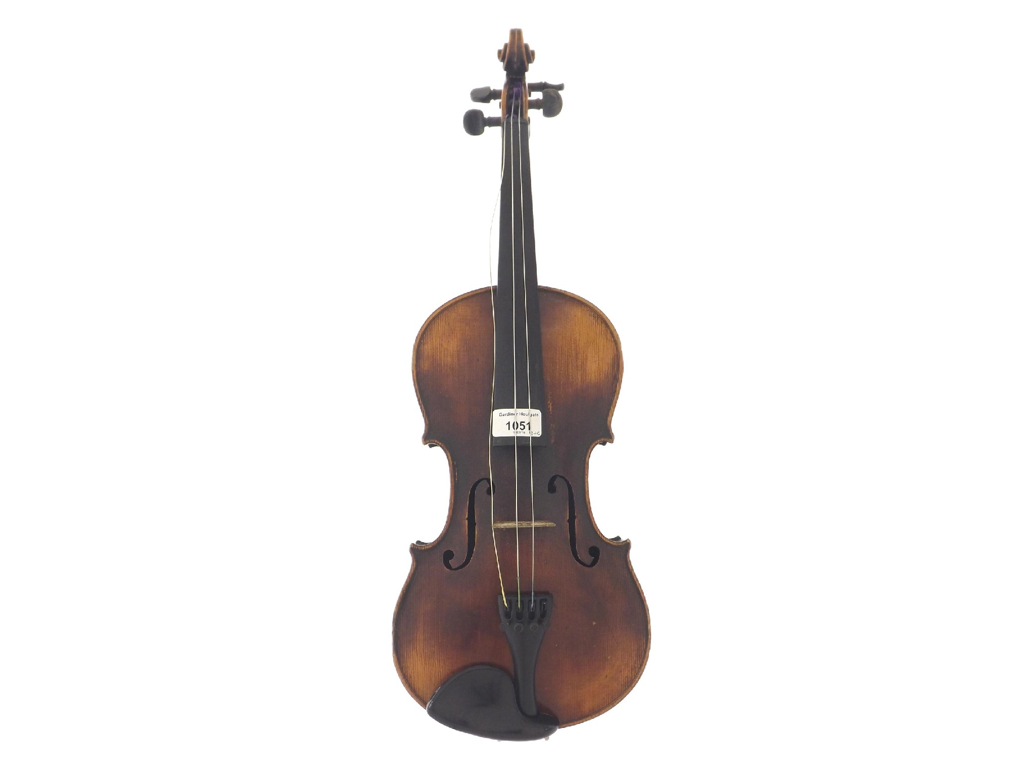 Appraisal: Late th century violin labelled and branded Hopf below the