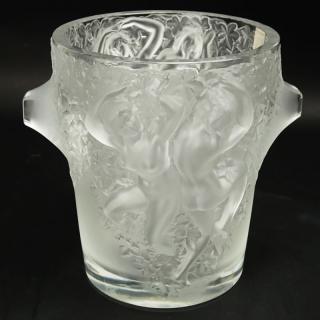 Appraisal: Lalique Ganymede Champagne Cooler Lalique Ganymede Champagne Cooler Signed Small