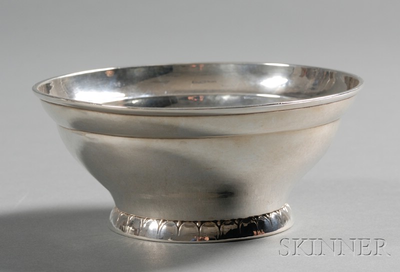 Appraisal: Georg Jensen Bowl Sterling silver Denmark - Stepped rim on