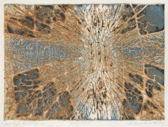 Appraisal: Krishna ReddyMy the Artist - Gemination Viscosity intaglio printed in