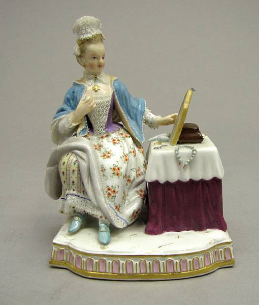 Appraisal: A Meissen porcelain figure emblematic of sight after model by