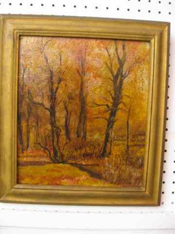 Appraisal: Maxine E Hutcheson Oil ''Spring in Michigan'' exhibited at Art