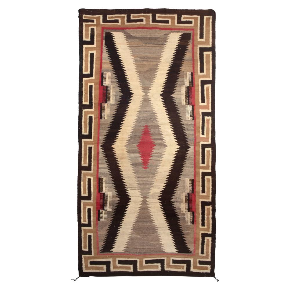 Appraisal: DIN NAVAJO WESTERN RESERVATION TEXTILE WITH COMB DESIGNS CA Din