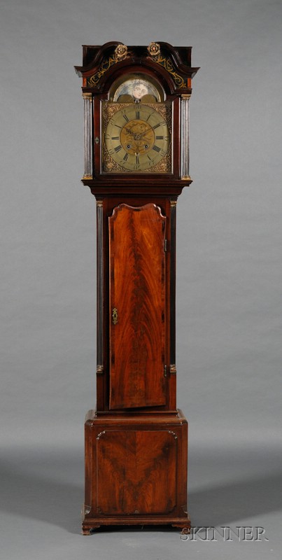 Appraisal: George III Mahogany and Parcel-gilt Long Case Clock last quarter