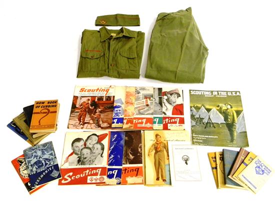 Appraisal: Boy Scout memorabilia forty-one pieces Boy Scout uniforms along with