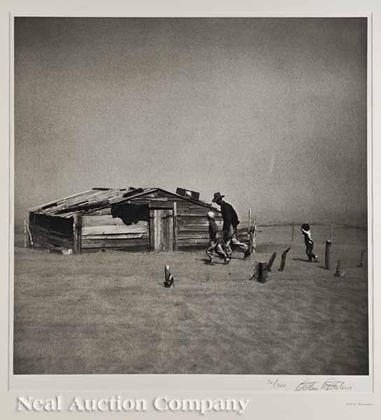 Appraisal: Arthur Rothstein American - Father and Son in Dust Storm