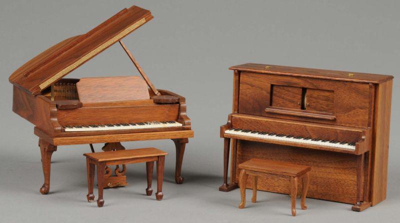 Appraisal: Pair of Partelow Pianos with Benches America late th century