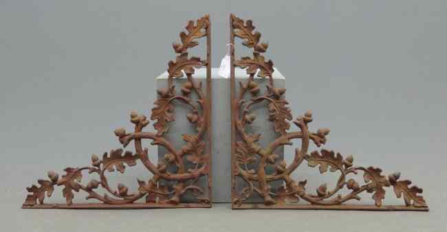 Appraisal: Pair iron decorative brackets '' x ''