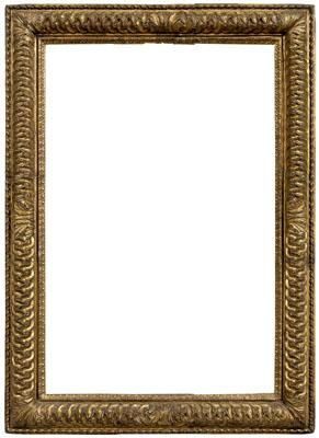 Appraisal: th century frame carved and gilt wood torus profile plate