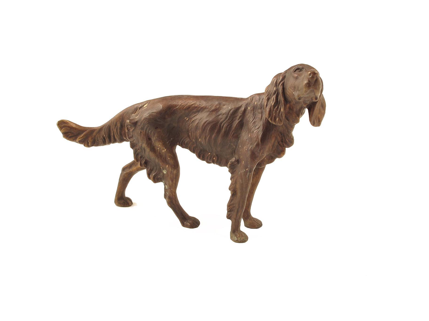 Appraisal: A bronze standing red setter