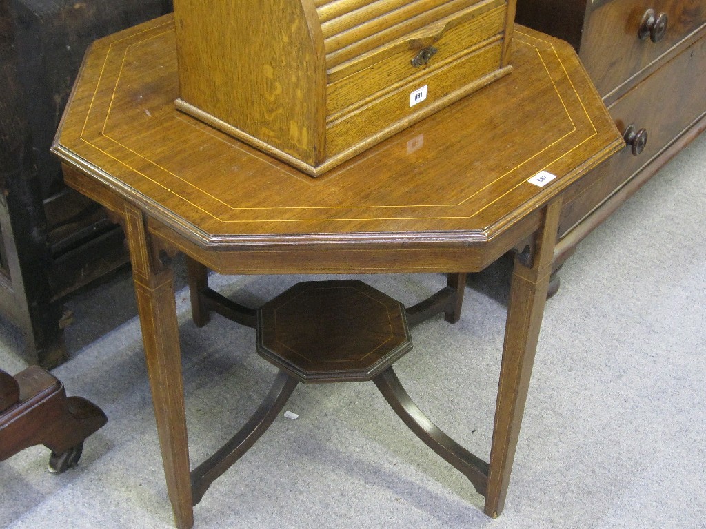 Appraisal: Rosewood and inlaid centre table