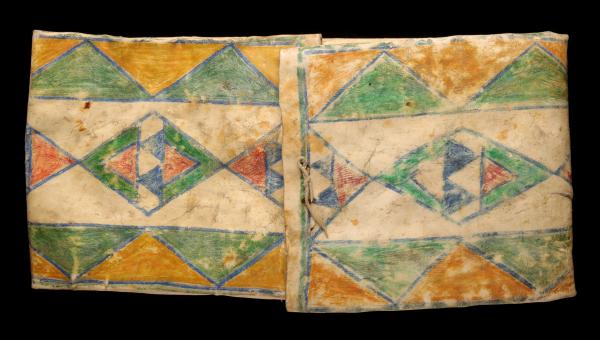 Appraisal: A PLATEAU WOMAN'S PARFLECHE ENVELOPE CIRCA The underrecognized parfleche 'envelope'