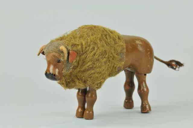 Appraisal: SCHOENHUT CLOTH MANE BISON Style I jointed body glass eyes