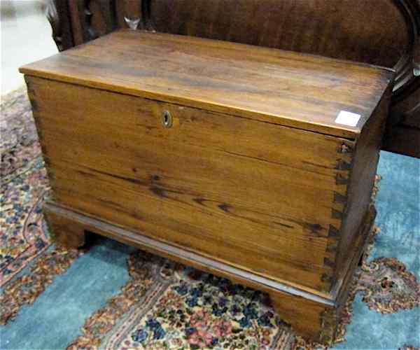 Appraisal: LIFT-TOP PINE BLANKET CHEST West Virginia th century of rectangular