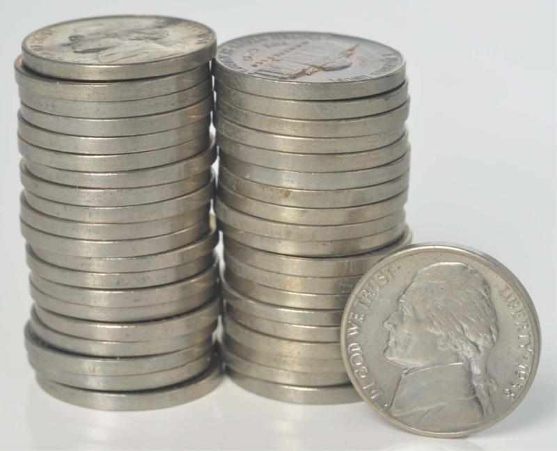 Appraisal: Jefferson Nickel Original BU Roll Description coins