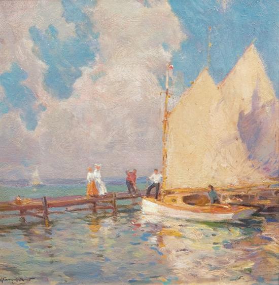 Appraisal: SMITH WALTER GRANVILLE American - A Summer Sail oil on