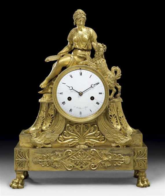 Appraisal: MANTEL CLOCK LA FIDELITE Empire the dial signed J B