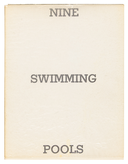 Appraisal: RUSCHA EDWARD Nine Swimming Pools and a Broken Glass Illustrated